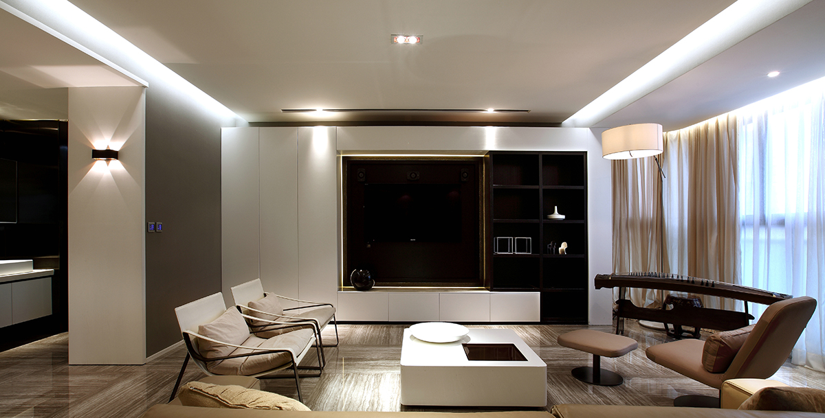 本案的家居设计简洁让家中呈现一种自然的舒适、干净之美。
